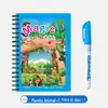 Livro de Pintura Mágica com Água DIY para Crianças Livro de Colorir Rabisco para Bebês Álbum de Pintura com Água Brinquedo Livro Mágico Silencioso