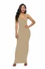 Vestido chaleco sexy de color sólido para mujer de comercio exterior transfronterizo vestido multi-talla multi-color personalidad simple falda de cadera