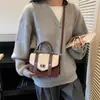 Bolso cuadrado pequeño casual y simple 2026 nuevo color de moda bloques de color gran capacidad bandolera para el hombro bolso de mano para mujer
