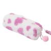 Estojo de lápis de pelúcia fofo de desenho animado transfronteiriço estojo de lápis bolsa de cosméticos bolsa de armazenamento bolsa de papelaria fofa de leopardo amor
