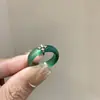 Nuevo Anillo de Chalcedony Blanca y Zirconia Estilo Nacional Chino, Lujo Ligero y Elegante, Gama Alta, Simple y Exquisito, Joyería de Nuevo Estilo para Mujeres
