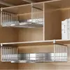 Cesta Suspensa sob o Armário Organizador de Livros para Dormitório, Prateleira Extensível, Prateleira de Armário, Rack para Livros e Material de Papelaria