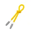 Tirador de cremallera de cordón de poliéster colorido con base de goma para bolsa funcional de exterior Colgante para tirador de cremallera Cabezal de cremallera Bucle de cremallera