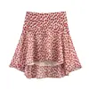 Para Comercio Exterior Transfronterizo Europeo y Americano Ropa de Mujer Aliexpress Más Vendido Conjunto de Top Halter Estampado y Falda Corta