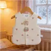 25 Chaleco Acolchado Nuevo para Bebé Otoño/Invierno Chaleco de Algodón con Bordado de Dibujos Animados 3D Chaleco de Otoño/Invierno para Bebé para Ropa Exterior
