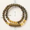 Pulsera de sándalo verde y calcedonia roja pulsera de madera de fuego faltante pulsera de doble anillo femenina masculina pulsera de atributo de sándalo de madera joyería