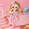 Caixa de Presente Conjunto Boneca Princesa 17cm Presente de Jardim de Infância Presente de Aniversário para Crianças Brinquedo de Menina Boneca Bebê Fofo