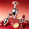 Jiuli Qingchuan tapón anal de metal para hombres y mujeres, juguetes sexuales SM, juguetes para masturbación y coqueteo, productos para adultos con tapón anal