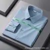 Camisa de Seda de Amora de Alta Qualidade para Homens, Manga Longa e Manga Curta, Traje Formal de Negócios, Roupa Profissional, Não Amassa, Camisa de Modal Seda de Gelo Fluida