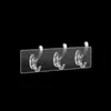 Gancho de seis filas sin clavos para abrigos y sombreros, gancho adhesivo, gancho para abrigos detrás de la puerta, montado en la pared, cocina, baño, impermeable, espacio
