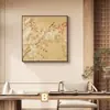 Marco de Fotos Decorativo de Pincel Fino con Flores y Pájaros de Amazon, Marco de Fotos Colgante Cuadrado Estilo Dinastía Song Pintura Antigua, Estilo Chino Inspirado en Zen para Sala de Té y Estudio, Venta al por Mayor