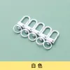 Pacote com 10 Correntes de Porta Chaveiro com Pintura Colorida Fivela de Cachorro Joias de Metal Acessórios DIY Chaveiro Giratório em Forma de U Ponto