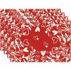 Venta caliente de Amazon Día de San Valentín Día de la Madre gnomo corazón de amor flor hierba mantel decoración del hogar mesa de cocina lino