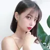 Pendientes Coreanos Super Hada Exquisitos de Gotas de Agua con Diamantes Aguja de Plata S925 Pequeños Elegantes Simples Pendientes de Celebridad de Internet Regalo para Novia