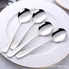 Fabricante Original Acero Inoxidable 304 Cuchara Redonda Cuchara de Mesa para el Hogar Cuchara para Sopa Cuchara de Mango Largo Cuchara Espesa para Revolver