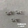 Arte de Uñas Transfronterizo Ultra Brillante Circonita Lazo Plateado Decoración de Uñas Celebridad de Internet Popular Venta Caliente Mariposa Pequeña Accesorios para Uñas Al por Mayor