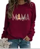 Estação Independente Amazon Carta de Desejos Gola Redonda Moda Solto Manga Longa Estampado Tamanho Grande Suéter Atacado