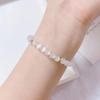 Ins estilo coreano opala branca pulseira de cristal círculo único moda homens e mulheres amantes pulseira jóias atacado