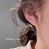 Pendientes de Estrella de Cinco Puntas Brillantes Incrustados de Diamantes de Plata de Ley S925 Nalan, Pendientes Exquisitos y Simples Estilo Ins Nicho M08310