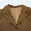 Traje de Chaqueta Cruzado AliExpress Primavera 2026 Estilo Nuevo Elegante Manga Larga Color Sólido Mezclado de un Solo Botón 2722172