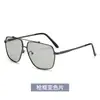 Gafas de Sol Metal Piloto Gafas de Sol para Conducir Hombres Verano Protección UV Gafas de Visión Nocturna para Conducir