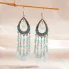 Pendientes de gancho de resina con forma de hoja ovalada y pluma, transfronterizos europeos y americanos, pendientes frescos y sencillos de verano, pendientes de diseño nicho para mujer
