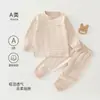 Conjunto de Roupa Íntima para Bebê Outono e Inverno Conjunto Separado para Bebê Primavera e Outono Top de Outono e Calça Conjunto de Duas Peças Pijama Infantil Roupa de Casa