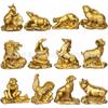 Doce adornos del zodiaco 12 zodiaco rata buey tigre conejo dragón serpiente caballo oveja mono gallo perro cerdo regalo de compañero de clase mascota mayoreo