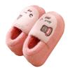 Pantuflas de algodón de invierno para hombre y mujer, zapatos cálidos para interior, antideslizantes, de felpa, lindos, ligeros, sensación de excremento en casa, pantuflas de algodón para casa