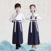 Uniformes Escolares Chineses Infantis, Trajes Antigos, Dinastia Han, Meninas e Meninos, Sutra dos Três Caracteres, Regras dos Discípulos, Cerimônia de Abertura, Livros de Apresentação, Trajes de Apresentação Infantil