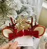 Pinza para el Cabello de Navidad Estilo Nuevo Accesorios para el Cabello de Astas Festival de Navidad Celebridad de Internet Adornos de Astas Lindos Tocado Pinza Doble