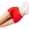 Pantaloncillos tipo boxer brillantes ultradelgados sin costuras para mujer, Calzones transparentes sedosos brillantes sexys con entrepierna abierta, Medias, Lencería sexy