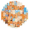 24 Marcadores de Página da Série Capivara, Materiais Simples e Criativos para Decoração de Caderno, Marcadores de Página de Papel, Cartão de Leitura DIY
