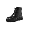 Botas Martin con Cremallera Trasera Vintage para Viajar 2024 Nuevas con Cordones Botines de Tacón Grueso Medio Botas Romanas Vintage Botas de Comercio Exterior