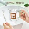 Vaso para Enjuague Bucal para Cepillarse los Dientes, Juego de Vasos para Lavar Pareja Retro, Vaso para Cepillo de Dientes, Vaso Transparente Simple para el Hogar con Asa, Vaso Cilindro para Dientes