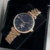 Relógio Ama Céu Estrelado Quartzo Feminino Alto Padrão Ar1926, 1925 Fase da Lua Moda À Prova D'água Pulseira de Aço Relógio Feminino