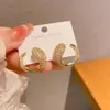 Pendientes de Círculo Completos de Circonita Estilo Coreano Europeo y Americano Lujo Ligero para Mujer, Tendencia de Moda de Gama Alta de Nicho, Aretes Elegantes y con Estilo