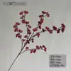 Simulação ramos de frutas pequenas ramos longos milhete floco de neve fruta espuma de fruta imitação flor seca bagas arranjo de flores sistema de cores outono flores artificiais