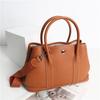 Bolsa de Jardim em Couro de Vaca Togo de Primeira Camada, Bolsa Feminina em Couro Genuíno, Nova Bolsa Saco Estilo Europeu e Americano Retrô, Bolsa de Mão da Moda para Mulheres