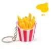 Chaveiro Criativo KFC Clicker Impresso em 3D - Frango Frito, Batatas Fritas, Pipoca Brinquedo Aliviador de Estresse Pingente
