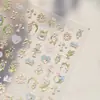 Adesivos de Arte para Unhas em Relevo Populares Ins Estilo Japonês Capa de Celular Adesivos de Unha Lírio-do-vale Rosa Adesivos Auxiliares para Arte de Unhas