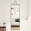 Espejo de Pared con Cuerda para Colgar, Espejo de Cuerpo Entero para Vestir, Espejo de Pared para Maquillaje para el Hogar, Dormitorio, Residencia Estudiantil