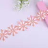 Explosión de fábrica serie flor caliente bordado encaje accesorios de ropa color DIY poliéster código de barras encaje soluble en agua