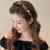 Diadema Ondulada Marrón para Mujer, Uso Diario, Antideslizante, con Dientes, para Lavarse la Cara, Accesorio para el Cabello