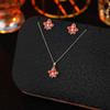 Weidni Alta Lujo Nuevo Collar de Aretes Hoja de Arce Moda de Alta Gama Elegante Exquisito Versátil Set Venta al por Mayor Mujeres