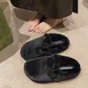 Pantuflas Cerradas Peludas de Suela Gruesa para Mujer, para Usar en Exteriores, Novedad Otoño e Invierno 2026, Estilo Birkenstock de Suela Suave, con Algodón Polar Añadido para Mujer