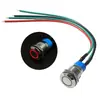 Interruptor de Botão Metálico 12MM Auto-Retorno Momentâneo Redondo À Prova d'Água Alimentação Auto-Travante Botão de Modificação para Carro Pequeno