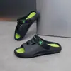 Sandalias de PVC directo de fábrica para hombres y mujeres, sandalias de verano de suela gruesa antideslizantes de doble uso con correa de talón ajustable para uso en interiores y exteriores