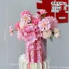 Juego de Flores Artificiales para Mesita de Noche de Boda, Arreglo para Mueble de TV de Sala de Estar de Boda, Arreglo Floral, Fábrica de Decoración Floral de Boda para Dormitorio