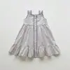 Vestido de Renda Retrô Francês para Meninas Estilo Coreano Estampado Vestido Regata Infantil Verão 2026